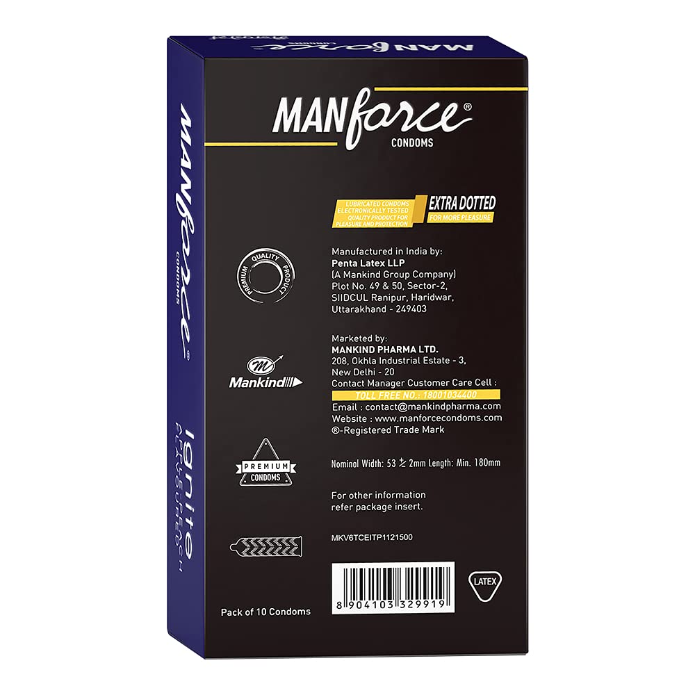 Manforce Ignite Apple-Peach Flavoured - (Pack of 2) 10N Per Pack