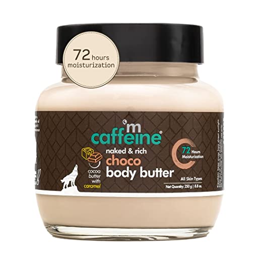 MCaffeine Choco & Shea Body Butter for Winters - 72Hrs Moisturization & Stretch Marks Reduction - 250gm