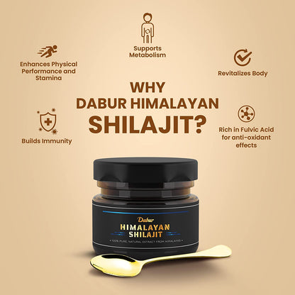 Dabur 100% Pure Himalayan Shilajit Resin (15gm)