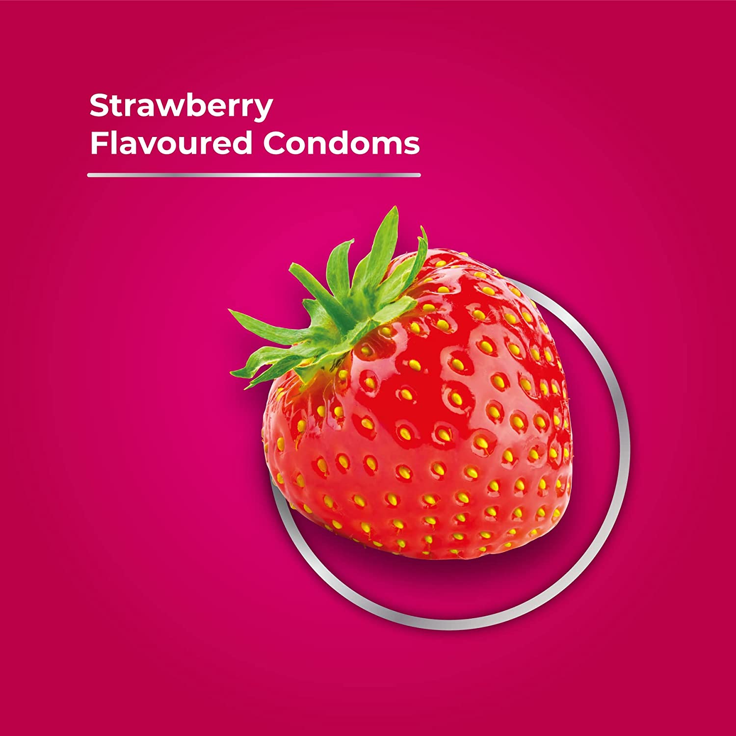 Skore Strawberry Flavored with Extra Lubrication Dotted Condom (10N each) - Pack of 4