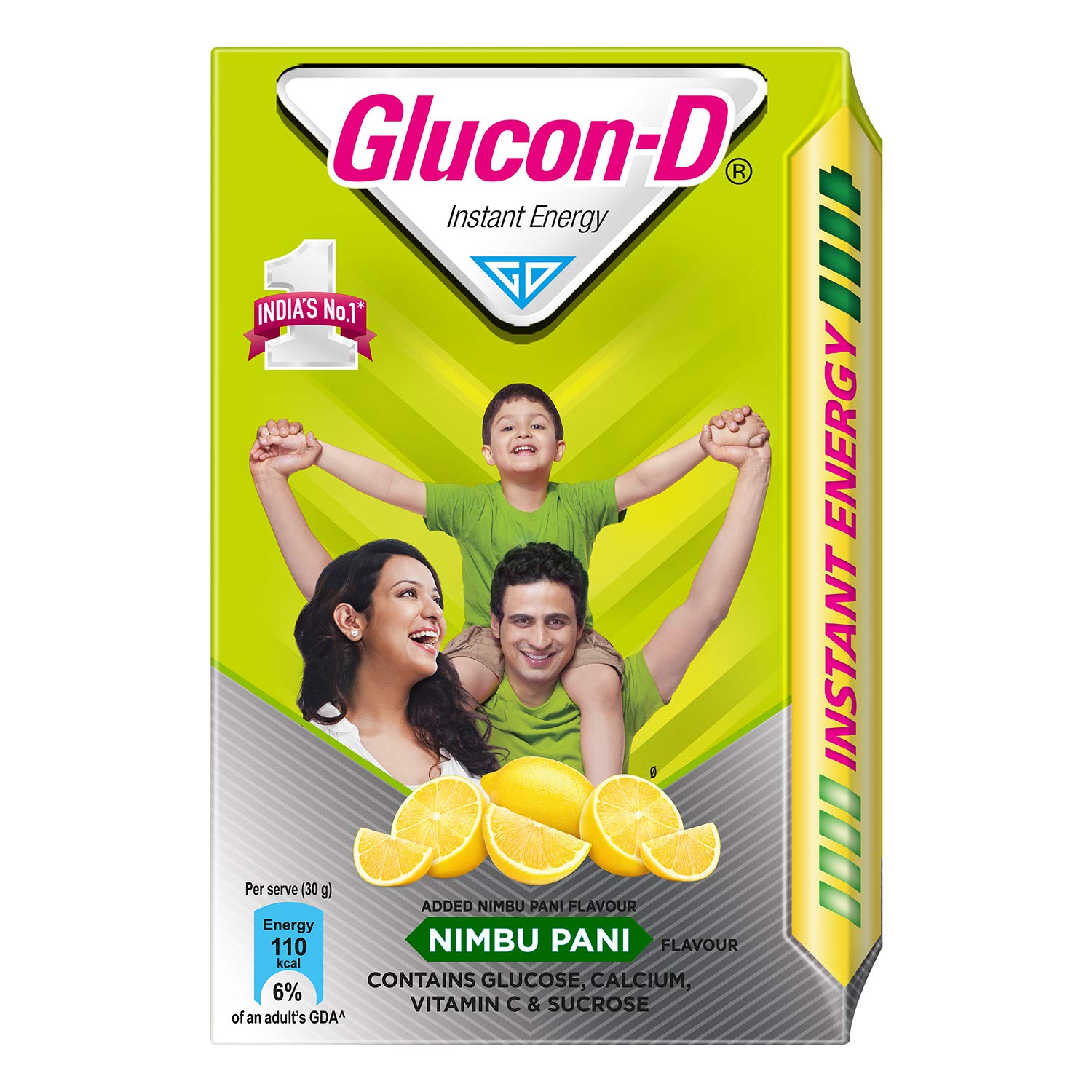 Glucon-D Instant Energy Health Drink (Nimbu Pani) - 450gm Refill, Glucon-D 