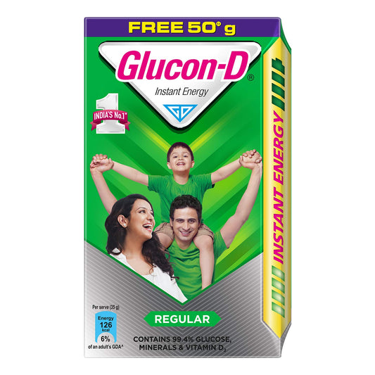 Glucon-D Instant Energy, Regular Pack - (450gm + 50gm FrGlucon-D Instant Energy, Regular Pack - (450gm + 50gm Free)ee), Glucon-D Instant Energy, Glucon-D I