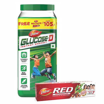Dabur Glucose-D Instant Energy (1Kg) With Dabur Red Paste (200gm) Free,Dabur Glucose-D,Dabur Red Paste 