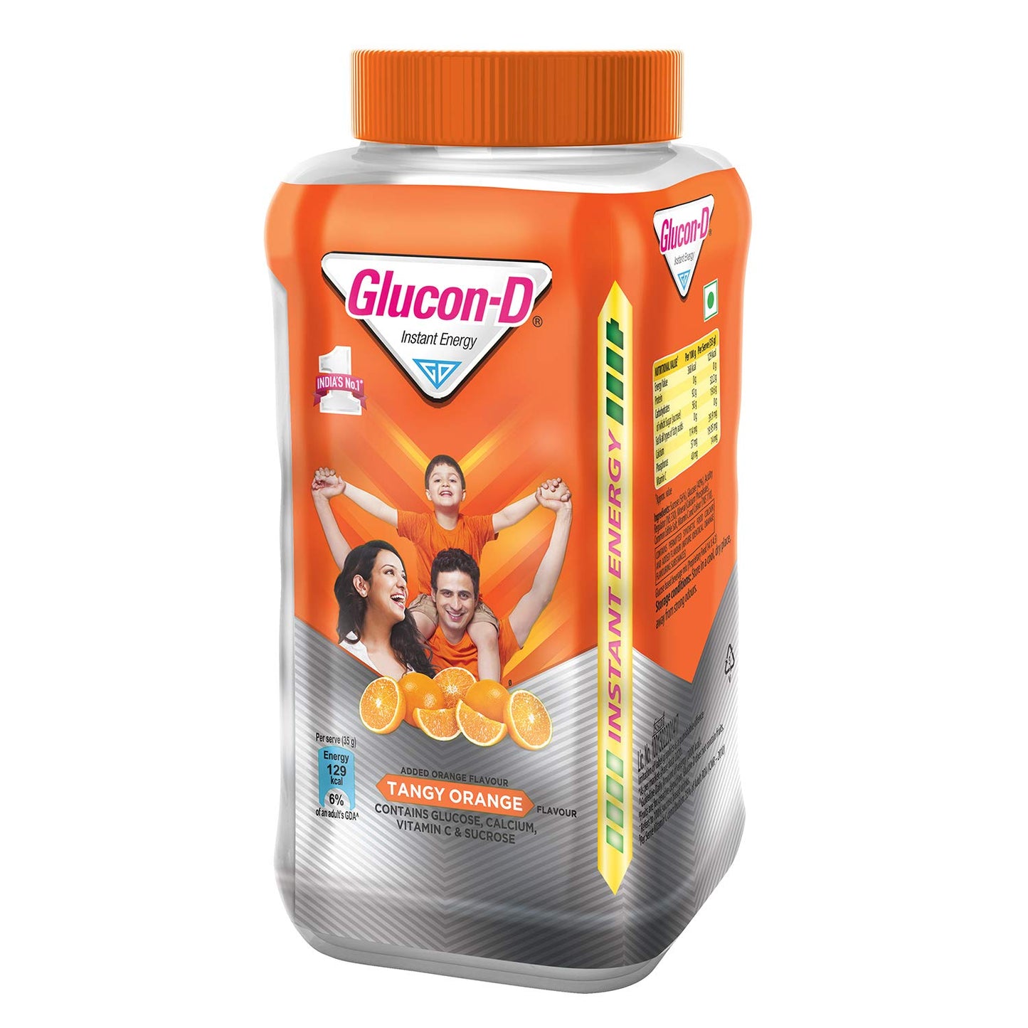 Glucon-D Instant Energy Health Drink Tangy Orange - 1kg Jar, Glucon-D 