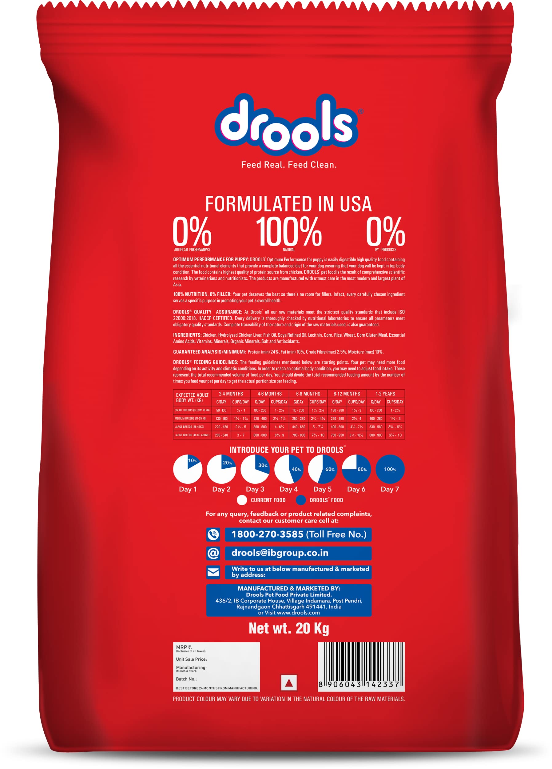 Drools dog outlet food 20kg price