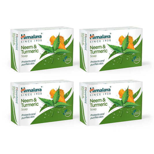 Himalaya Neem & Turmeric Soap (125gm each) - Pack of 4, Himalaya Neem & Turmeric Soap 