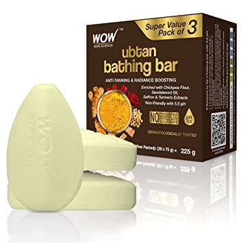 WOW Skin Science Ubtan Bathing Bar - Pack of 3(75gm each)