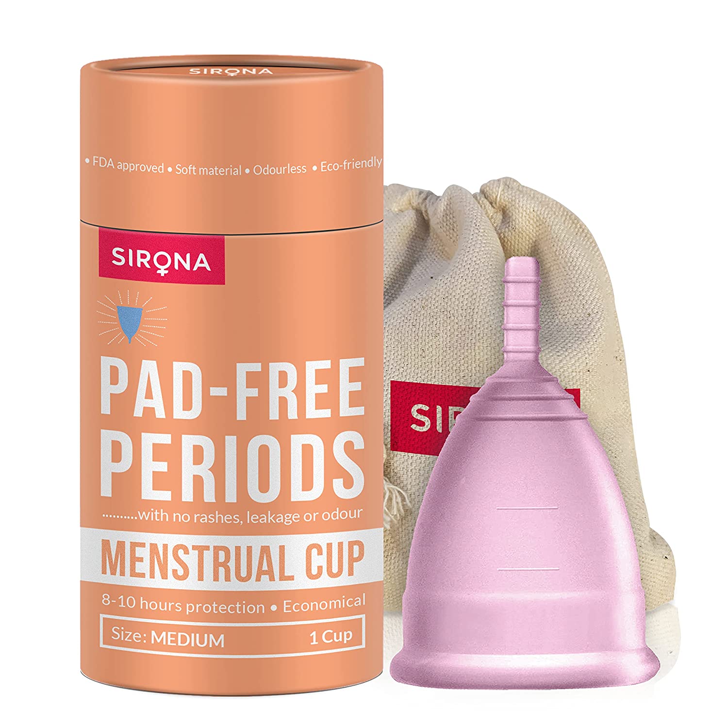 Sirona Reusable Menstrual Cup for Women Medium - 1 Cup