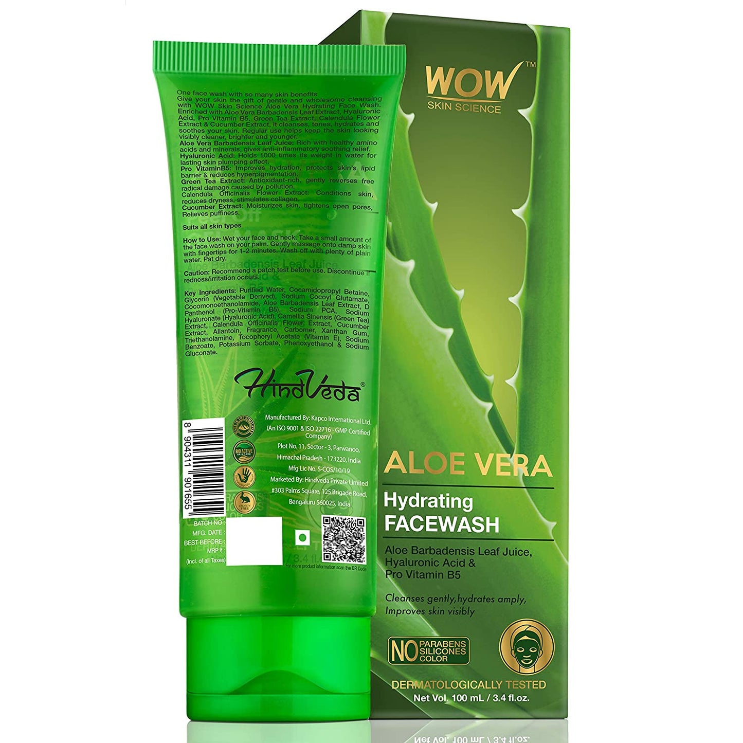 WOW Skin Science Aloe Vera Hydrating Face Wash, WOW Skin Science Aloe Vera Hydrating Face Wash - 100ml