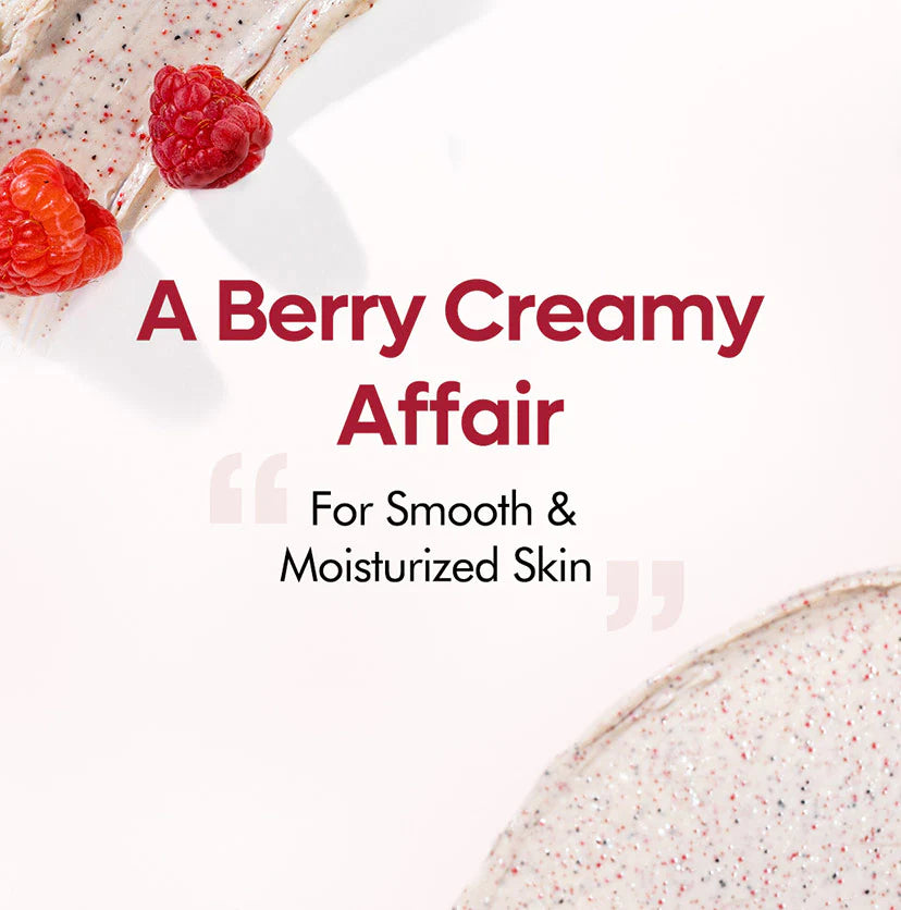 MCaffeine Creamy Coffee Body Scrub with Berries - Moisturizes, Mildly Exfoliates & Removes Tan & Dead Skin - 200gm