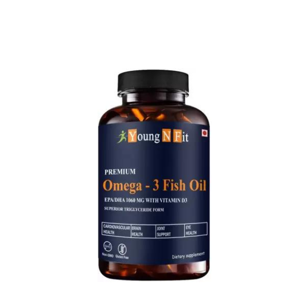 Young N Fit Fish Oil (Triple Strength) With 1000Mg Omega 3 - 60 Capsules