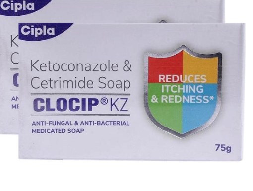 Clocip KZ Soap for Fungal Infection and itching (75gm each) - Pack fo 3,Clocip KZ Soap for Fungal Infection