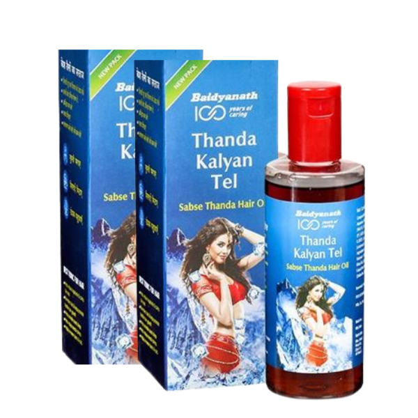 Baidyanath Thanda Kalyan Tel Hair Oil (200ml each) - Pack of 2