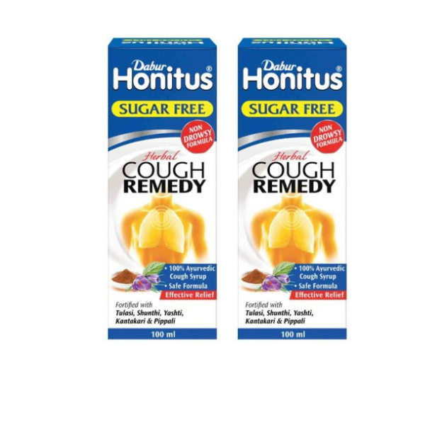 Dabur Honitus Sugar Feee Cough Syrup (100ML each) - Pack of 2,Dabur Honitus Sugar Feee Cough Syrup 