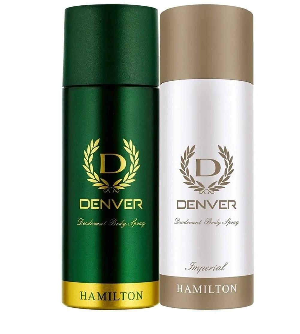 Denver Hamilton and Imperial Combo Deodorant Spray For Men - 400 ml (Pack of 2)
