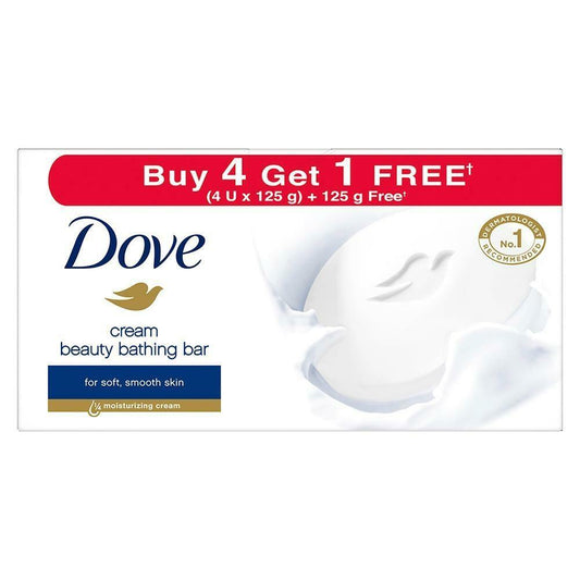 Dove Cream Beauty Bathing Bar - 125gm(Buy 4 Get 1 Free), Dove Cream Beauty Bathing Bar - 125gm(Buy 4 Get 1 Free),Dove soap