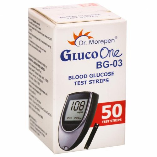 Dr. Morepen Gluco One BG-03 Blood Glucose Test Strips, 50 Pcs - 1 N