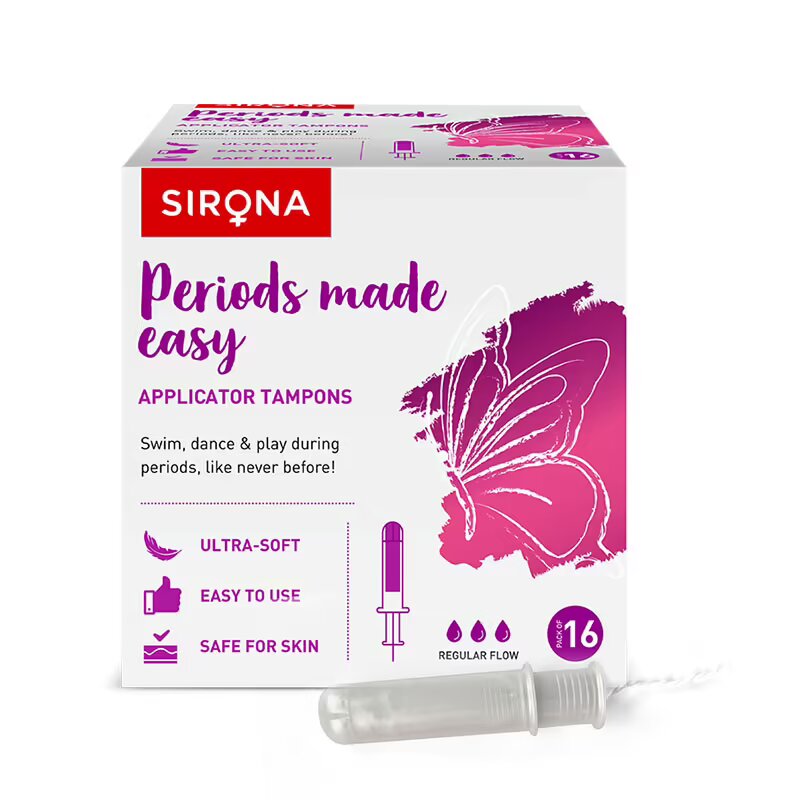 Sirona Premium Applicator Normal Flow Tampons (1Packet of 16 tampons)