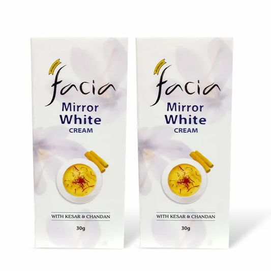 Facia Mirror White Cream with Kesar & Chandan (30gm each) - Combo Pack