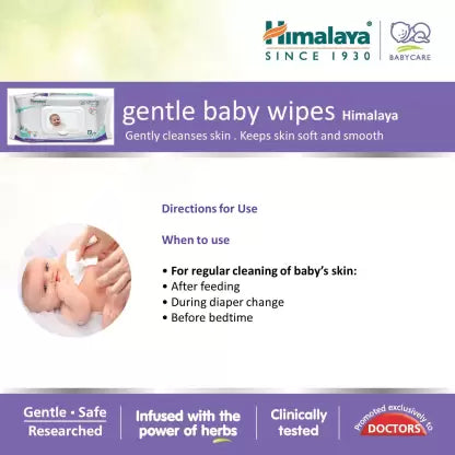 HIMALAYA Gentle Baby Wipes - (72 Wipes)