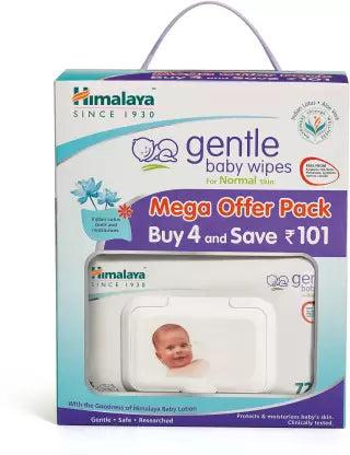 HIMALAYA Gentle Baby Wipes Mega Offer Pack - (4Pc x 72's), HIMALAYA Gentle Baby Wipes 