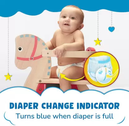 niine Cottony Soft Baby Diaper Pants with Change Indicator for Overnight Protection (M) - (34 Pieces)