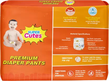 Super Cute's Wonder Pullups Soft Feel Diaper Pant with Super Absorbent & Leak Lock Technology (S ) - (42 Pieces)