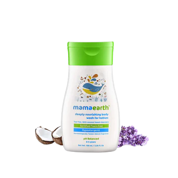MamaEarth Deeply Nourishing Natural Baby Body Wash (100ml each) - Pack of 2