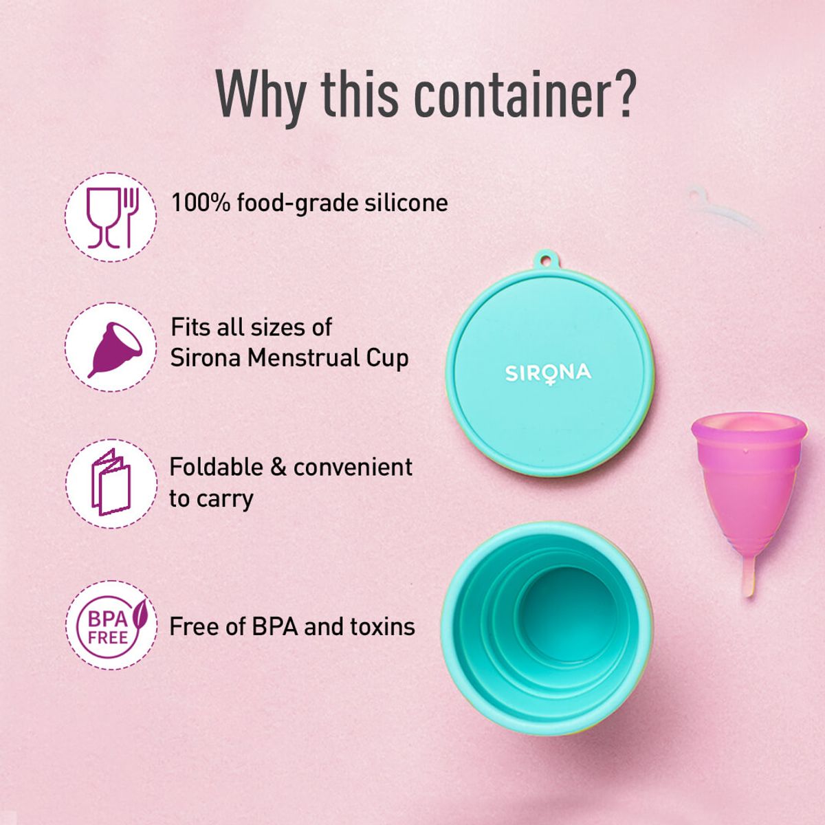 Sirona Menstrual Cup Sterilizing Container