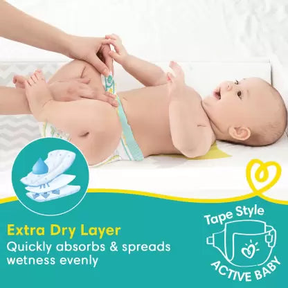 Pampers Active Baby Diapers - New Born (72 Pieces)