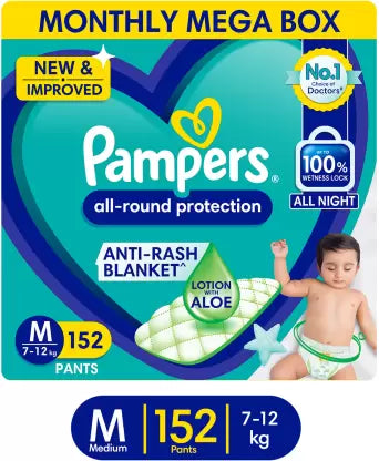 Pampers Diaper Pants (M) - (152 Pieces)