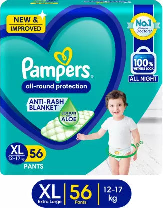 Pampers Diaper Pants (XL) - (56 Pieces)