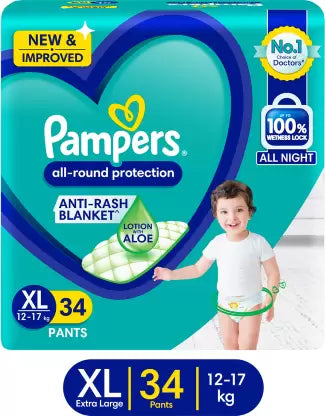 Pampers Diaper Pants (XL) - (34 Pieces)