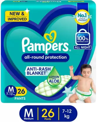 Pampers Diaper Pants (M) - (26 Pieces)