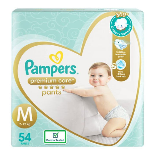 Pampers Premium Care Diaper Pants (M) - (54 Pieces)