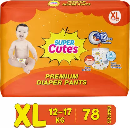 Super Cute's Wonder Pullups Soft Feel Diaper Pant with Super Absorbent & Leak Lock Technology (XL) - (78 Pieces)